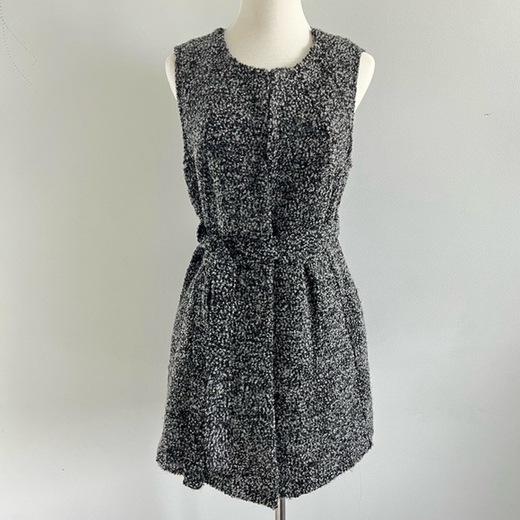 NWT BCBGeneration Boucle Cardigan Coat Sweater Gray Black Teddy Size S BCBG - Picture 1 of 8